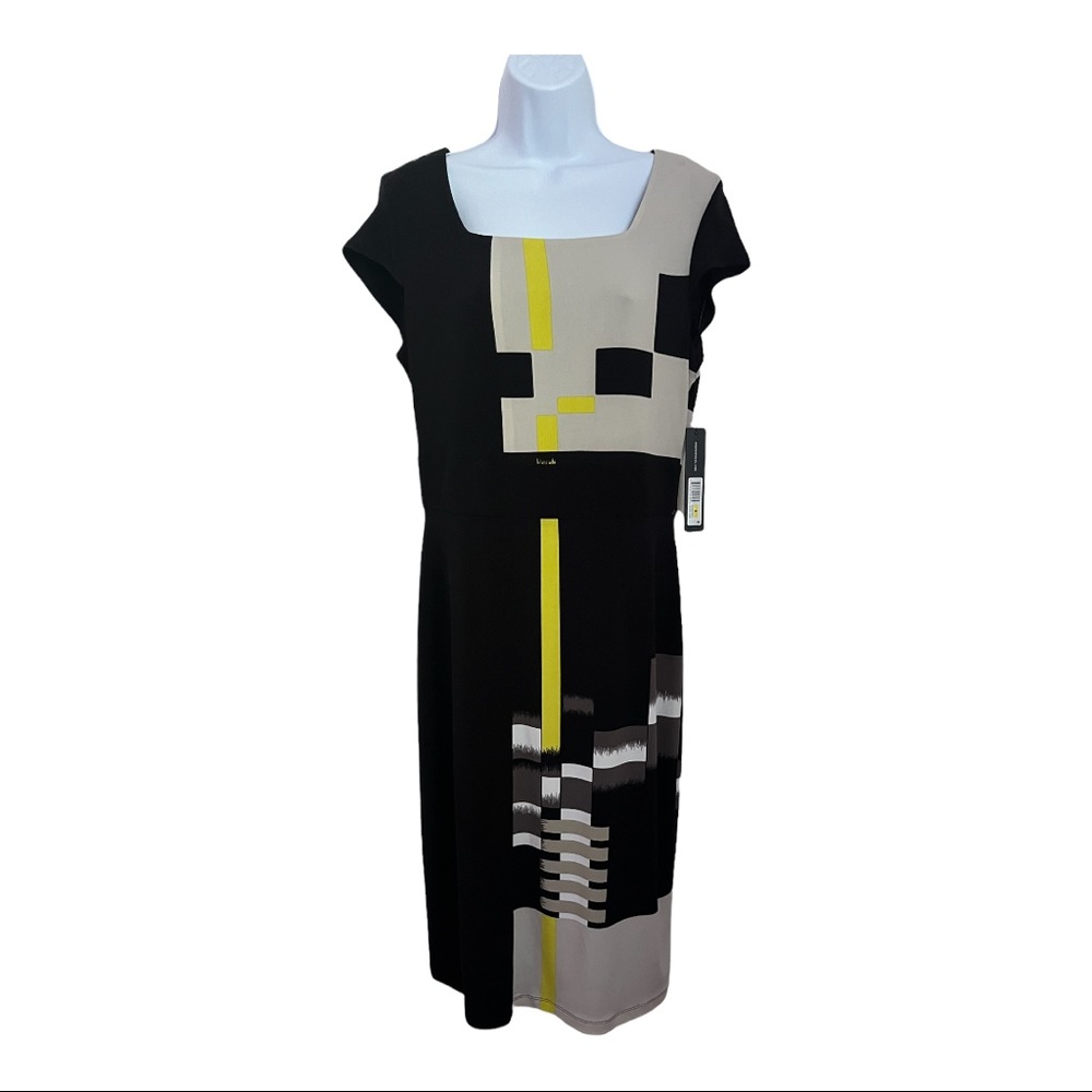 New w/ Tag! MARC NEW YORK dress lime/blk, size M